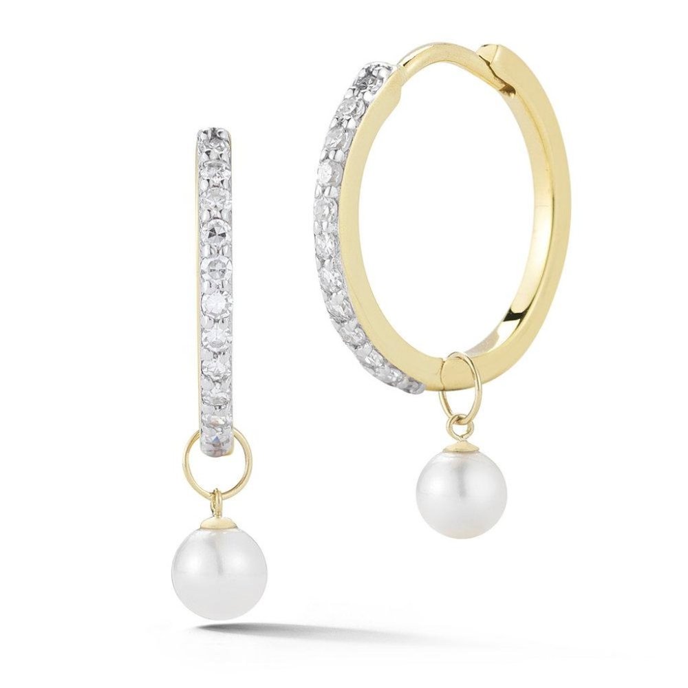 Last ONE 14K Diamond Huggies with Detachab…